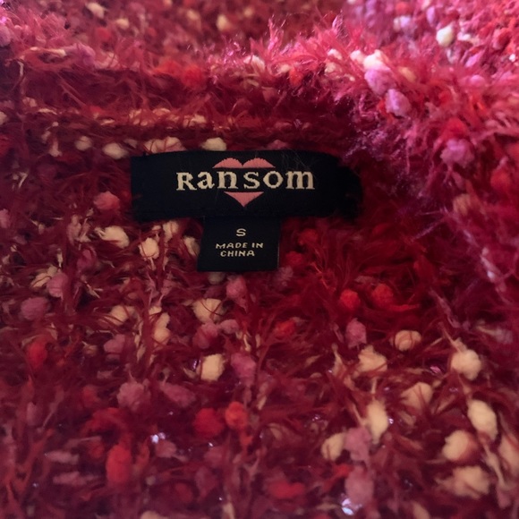 Ransom Red & White Cardigan Size Small - Picture 4 of 8